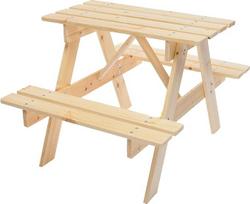 TIMBELA M012-1 Vaikų sėdmaišių rinkinys iš natūralaus medžio, aukštis 50 x 81 x 60 cm, tvirtas vaikų lauko sėdmaišių rinkinys, vaikų sodo baldai, skirti naudoti lauke ir viduje