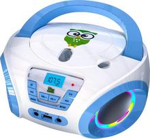 Tinygeeks Tunes Kids CD Player for Children - FM Radio - Includes Batteries - Blue - Boombox CD Player Portable - CD Player Children with Speakers Children and Toddlers - Blue