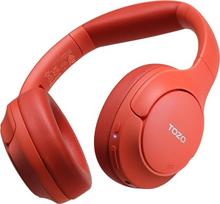 TOZO HT2 Over Ear Bluetooth Headphones, Hybrid Active Noise Cancelling Headphones, Wireless Bluetooth Headphones with App Control, Hi-Res Audio, 60 Hours Playtime, Deep Bass, Comfortable Ear Cups, Red