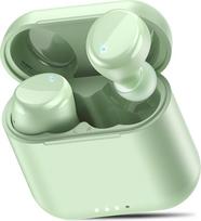 TOZO T6 Mini Bluetooth Headphones, Bluetooth 5.3, Ergonomic In-Ear Headset, 50 Hours of Playtime with Wireless Charging Case, EQ Adjustable Application, IPX8 Waterproof, Upgraded Version, Green