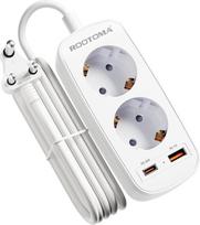 Travel Adaptor India, Sri Lanka with PD20W USB Fast Charger, Travel Plug Type D, 2-Way Socket Adapter for India, Sri Lanka, Bangladesh, Nepal, 1.5 m Cable, Type D