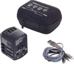 TROIKA Design Workshop Travel Adaptor Set TROIKA World Travel Adapter, black, Modern