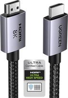 UGREEN HDMI 2.1 kabelis 10K 8K 60Hz 4K 240Hz 165Hz 144Hz 120Hz 48Gbps didelės spartos, HDMI kabelis 2.1 Ultra HD eARC HDR 10+ HDCP Dolby Vision VRR Suderinamas su "Mac Mini M4/PS5/Xbox Series X/Laptop" (3M)