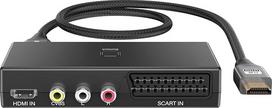 uhddadi "Scart" ir HDMI keitiklis, AV ir HDMI adapteris, 3 in 1 išvestis, palaiko (RCA + SCART + HDMI įvestis) HDMI išvestis palaiko 4K @ 30Hz 1080P