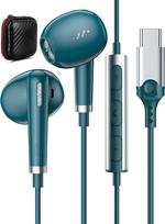 USB C Headphones for iPhone 16 15 Pro Max Samsung Galaxy A55 A35 S24 A54 A53 Headphones Type C with Microphone HiFi Stereo USB C In-Ear Headphones for Xiaomi 14 13 12T Pixel 9 Pro XL 8a OnePlus 12 11