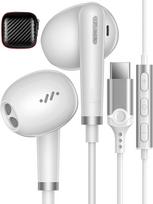 USB C Headphones for iPhone 16 15 Pro Max Samsung S24 Ultra A54 A34 A35 A55 S23 FE, USB C Headphones with Microphone In-Ear Headphones with Cable Earphones USB Type C Headphones for Mi 14 Pixel 9 Pro