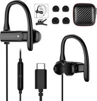USB C Headphones for iPhone 16 15 Samsung A34 A35 A55 A54 S24 S23 Ultra FE, Type C Headphones Sports Headphones with Cable Microphone in Ear USB C Headset Earphones for CMF Phone 1 Oneplus 11 Pixel 9
