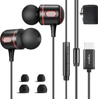 USB C Headphones with Cable, In-Ear Earphones, Type C Headset with Microphone and Volume Control, Compatible with iPhone 15 Series, Samsung Galaxy S22 S21 Ultra S20 FE, Huawei P30 Pro, xiaomi,