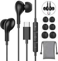 USB C Headphones, In-Ear Headphones USB C Connection Magnetic USB C Headset, Type C Headphones for Samsung A55 A54 A53 S24 S23 S22 S21 for iPad Pro 2022 Huawei P40 Google Pixel 8 7 6 for iPhone 15 16