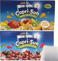 usy Block Capri Sun Multivitamin + Cherry su popieriniu šiaudeliu, 2 pakuotės (10 x 200 ml pakuotė)