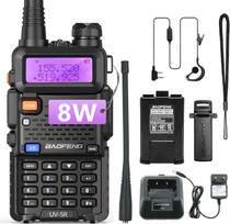 UV-5R 8W Walkie Talkie Didelės galios FM radijas 128 kanalų radijo ryšio siųstuvas su ausinėmis