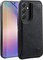 VANAVAGY Galaxy A54 piniginės dėklas moterims ir vyrams, odinis flip folio telefono dangtelis tinka magnetiniam automobilio laikikliui su kredito kortelės laikikliu, juodas