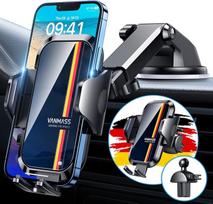 VANMASS Mobile Phone Holder Car [Upgrade Version Bombproof] 4-in-1 Suction Cup Ventilation Mobile Phone Holder Car with Adhesive Pad Mobile Phone Holder Car Universal Fits iPhone 15 Pro Max Plus 14 13