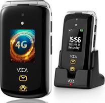 VOCA Mobilusis telefonas su dideliu mygtuku senjorams | Dvigubas ekranas | 4G LTE | Garsus garsas | SOS mygtukas | Suderinamumas su klausos aparatais | Įkrovimo stotelė | Prognozavimo tekstas | V543 (juodas)