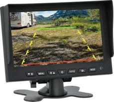 VSG 24 13114 – 7 Inch Professional Transporter Reversing Monitor, TFT Monitor with Accessories, E-Approval, Distance Lines, 12-24 V