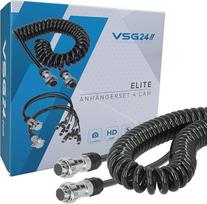 VSG 24 Trailer Set Elite - Trailer Extension Cable for Reversing Camera and Reversing Systems Universal Car Camera Cable 4 Pin for Truck Tractor Caravan Trailer Cable Weatherproof IP67 29103
