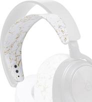 WC -StirnbandZ Arctis Nova - Improved Silicone Headband for Arctis Nova Headsets by Wicked Cushions - Improved Flexibility, Comfort and Style with Matching Ear Pad Designs | Gold Marble