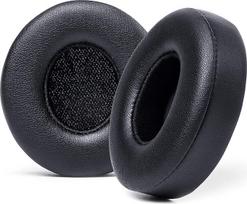 WC Extra Thick Replacement Ear Pads for Beats Solo 2 & 3 Wireless On-Ear Headphones by Wicked Cushions - Soft Leather, Luxury Memory Foam, Strong Adhesive | Black