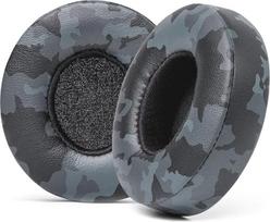 WC Extra Thick Replacement Ear Pads for Beats Solo 2 & 3 Wireless On-Ear Headphones by Wicked Cushions - Soft Leather, Luxury Memory Foam, Strong Adhesive | Black Camo
