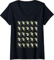 Women's Advent Calendar Gin Christmas 24 Door Gift T-Shirt with V-Neck
