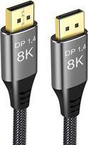 xiwai DisplayPort 1.4 8K 60Hz kabelis Ultra HD UHD 4K 144Hz DP į DP kabelis 76804320, skirtas vaizdo įrašams, kompiuteriams, nešiojamiesiems kompiuteriams, televizoriams (3M)