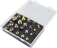 YILIANDUO 20 tipų rinkinys RF koaksialinių adapterių rinkinys Universalus SMA į SMA / BNC / N tipo / F tipo / UHF "Srecker" lizdo adapteris, skirtas belaidžio LAN įrenginių koaksialiniam kabeliui "Wi-Fi" radijo imtuvų išorinei antenai su dėklu