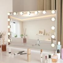 YU YUSING Holivudo šurmulio veidrodis su apšvietimu Dimmable Vanity Mirror Stalo veidrodis Sieninis veidrodis su 10x didinimu