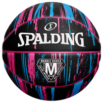 Krepšinio kamuolys SPALDING MARBLE SERIES™ BLACK / PINK / BLUE (6 dydis)