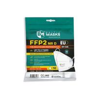 Sertifikuota apsauginė veido kaukė - medicininis respiratorius FFP2, 3 sluoksniai, NRD TYPE IIR - 10pak.(100 vnt.)
