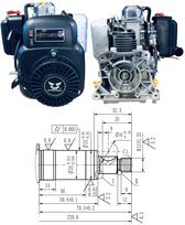 Variklis ZONGSHEN NH150H 149cc 4,0 Velenas