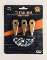 Roboto žoliapjovės peiliukai BOSCH Titanas - Rinkinys 30 vnt.