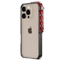 Prabangus aliuminio lydinio rėmo dėklas, skirtas iPhone 16 15 Pro Max 16Pro 15Pro mechaninis metalinis buferis, atsparus smūgiams, pilnas apsauginis dangtelis For iPhone 15 Pro Max juoda