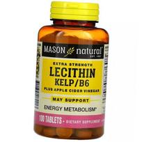 Lecitino kompleksas, lecitino rudadumblių vitaminas B6 plius sidro acto tabletė, Mason Natural 100 skirtukas (72529015) 100tab