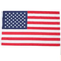 Amerikos vėliava 5x8 pėdų, Siuvinėtos žvaigždės ir susiūtos juostelės, Žalvariniai žiedai, Vidaus/Lauko One Size raudona