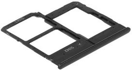 SIM kortelės laikiklis Samsung A202 A20e 2019 Juodas originalus (service pack)