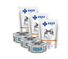Farmina Vet Life Renal Cat 3x85g + ENZO VET šlapalas su jautiena želė katėms 3x100g