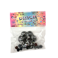 Antistresinis žaislas squishy juodas su pilkais blizgučiais- letenėlė
