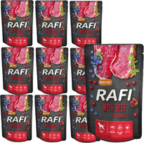 Rafi su jautiena šunims - paketėlis 10x300g (juoda pakuotė)