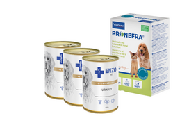 Virbac Pronefra 180ml + ENZO VET Urinary nuo šlapimo takų ligų su vištiena šunims 3x400g