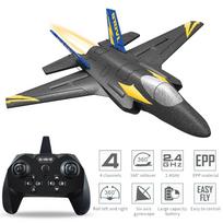Naujas F35 Rc lėktuvas 2,4 GHZ 4CH 6 ašių giroskopas Rc Epp lėktuvas 15 minučių skrydžio laikas nuotolinio valdymo lėktuvas berniukams žaislinis dovanų sklandytuvas su fiksuotu sparnu juoda
