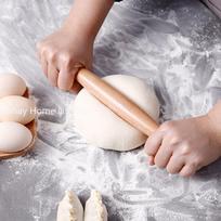 Konditerijos įrankis Fondant pyrago tešlos volelis makaronų koldūnų odelių gaminimo mašina medinis kočėlas su dvigubu galu, nepridegantis kepimo įrankis tešlos volelis 1pc 28 X 2.6 cm
