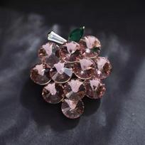 Prabangi saldi krištolinė vynuogių žalia sagė moterims, lengva prabangi elegantiška korsetė kostiumui, paltui, aukštos klasės šventinė dovana