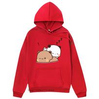 Kawaii Grafiniai Bubu Dudu Meilės Miego Gobtuvai Bubu Dudu Džemperis Animacinis Panda Lokas Moteriški Laisvalaikio Drabužiai Vilnos Pavasariniai Viršutiniai Drabužiai S