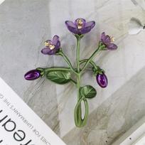 Qingdao Galaxy Records Augalai Ir Gėlės, Metropoliteno Muziejus Violetinis Sagės Aksesuarai Moteriški gray