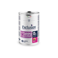 Exclusion Hypoallergenic konservai šunims su kiauliena ir žirniais, 400 g