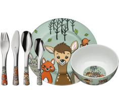 WMF - Vaikiškų indų ir stalo įrankių rinkinys FOREST FRIENDS 6 vnt