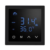 Išmanusis termostatas 16A grindų šildymo temperatūros reguliatorius su LED jutikliniu ekranu 85265V elektrinis juoda