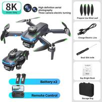 Naujas S118 bešepetėlis mini dronas HD ESC trijų kamerų variklio optinis srautas, sklandantis kliūčių išvengimas, vėjui atsparus keturkopterio žaislas 2 battery juoda