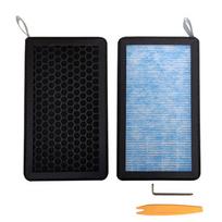 Oro filtras, 2 paketų HEPA aktyvuotos anglies salono oro filtro keitimas, skirtas Tesla Model 3 Model Y juoda