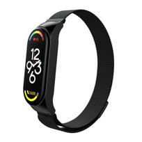 Milanese kilpinis dirželis Xiaomi Mi Band 8 7 apyrankė nerūdijančio plieno metalas Correa Miband band6 band4 skirtas Xiaomi mi band 3 4 5 6 7 Mi Band 8 juoda